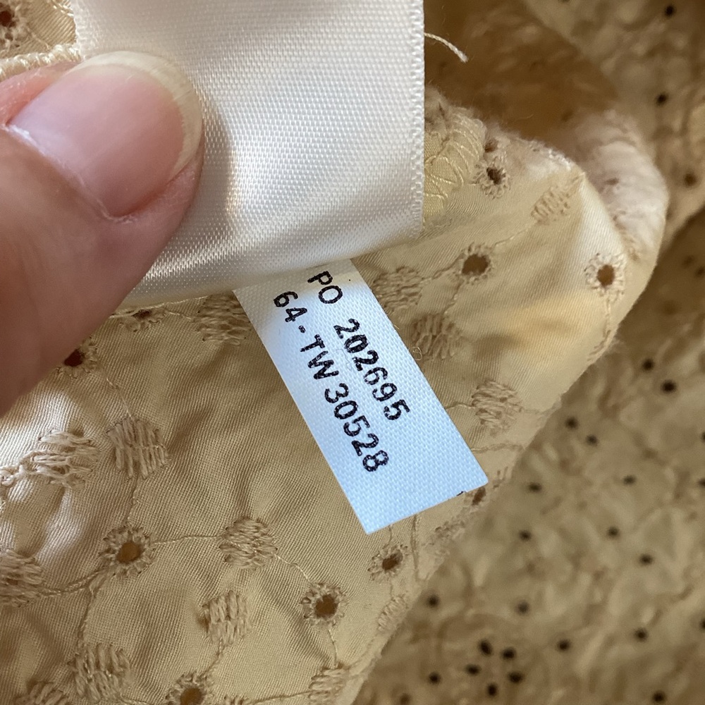 Tommy Bahama Gold Eyelet 100% Cotton Tunic Top - Picture 5 of 7